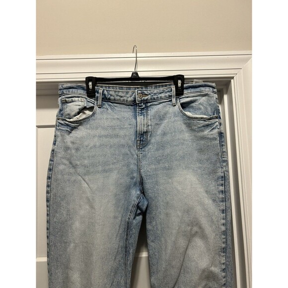 Old Navy Wide Leg Jeans Mid Rise Women’s Size 18 Lightweight Wash Stretchy - Picture 2 of 6